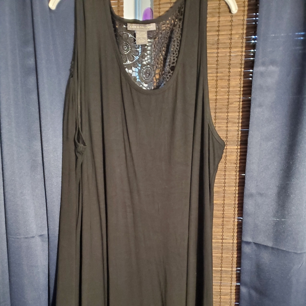 Kate & Mallory Black High-Low Dress with Lace Back